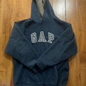 blue fuzzy gap hoodie